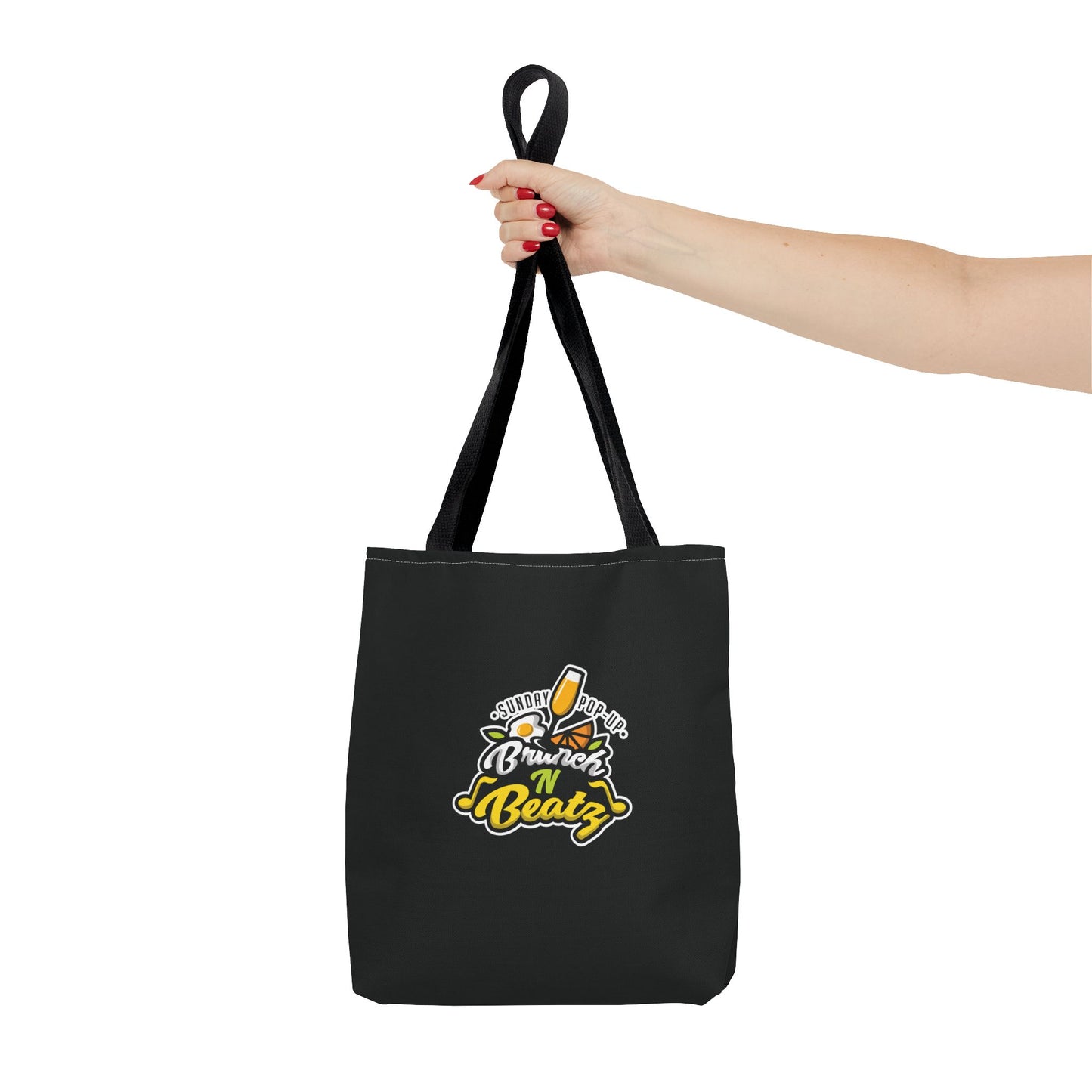 Black Brunch n' Beatz Tote Bag - Perfect for Weekend Outings and Festivals